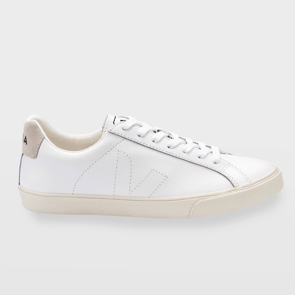 VEJA Esplar Leather Logo Sneakers in White Color Womens Size 7 - Picture 1 of 16